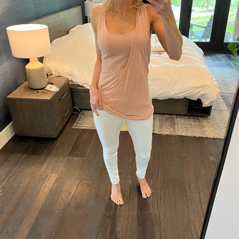 Flattering blush colored top